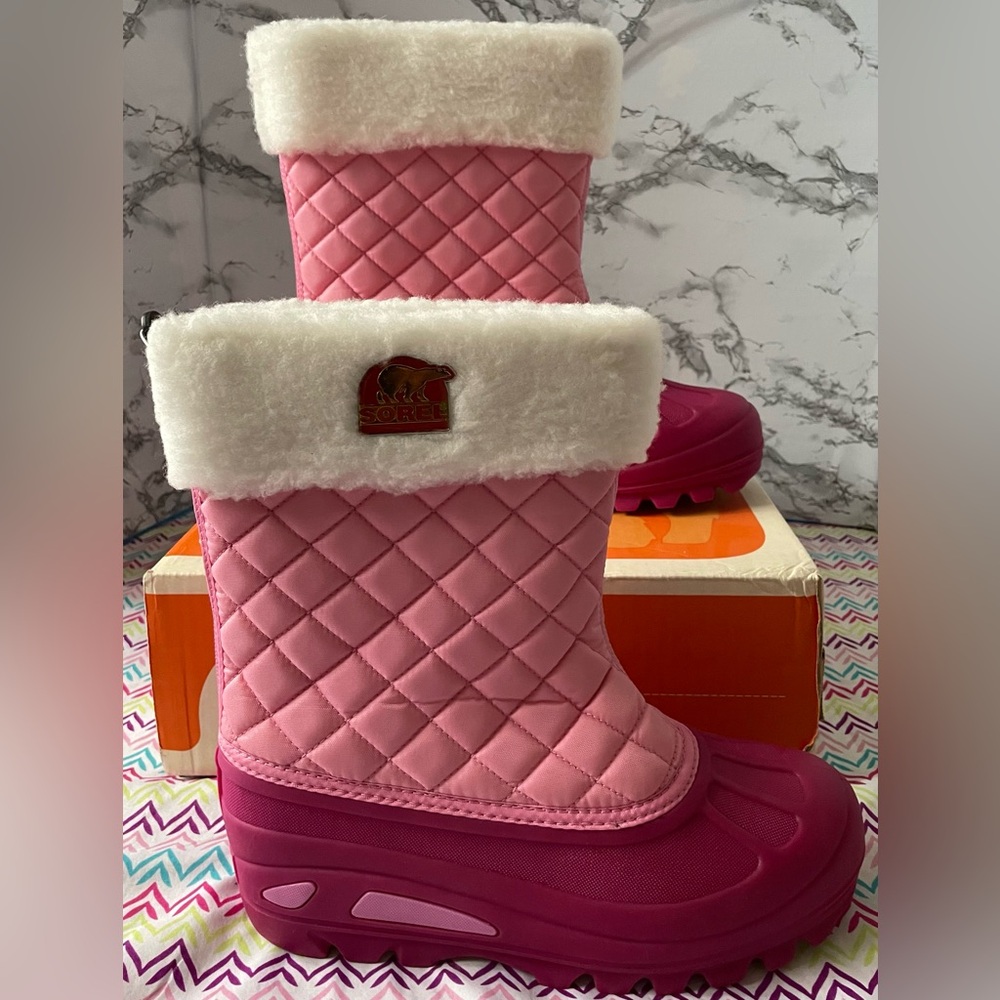 Sorel Kids Pink Boots Sz 6 New With Box